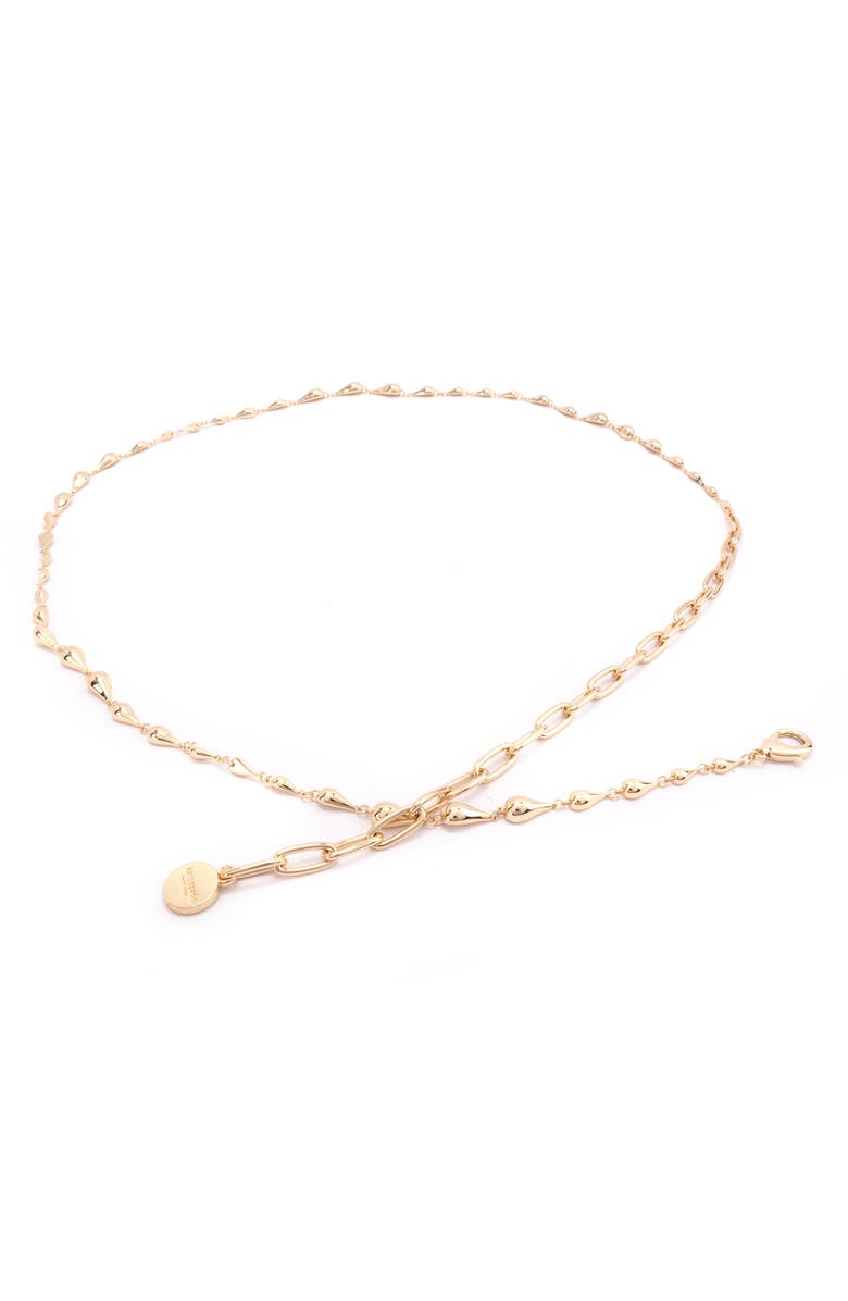 Kate Spade New York molten metal chain belt, Alternate, color, 