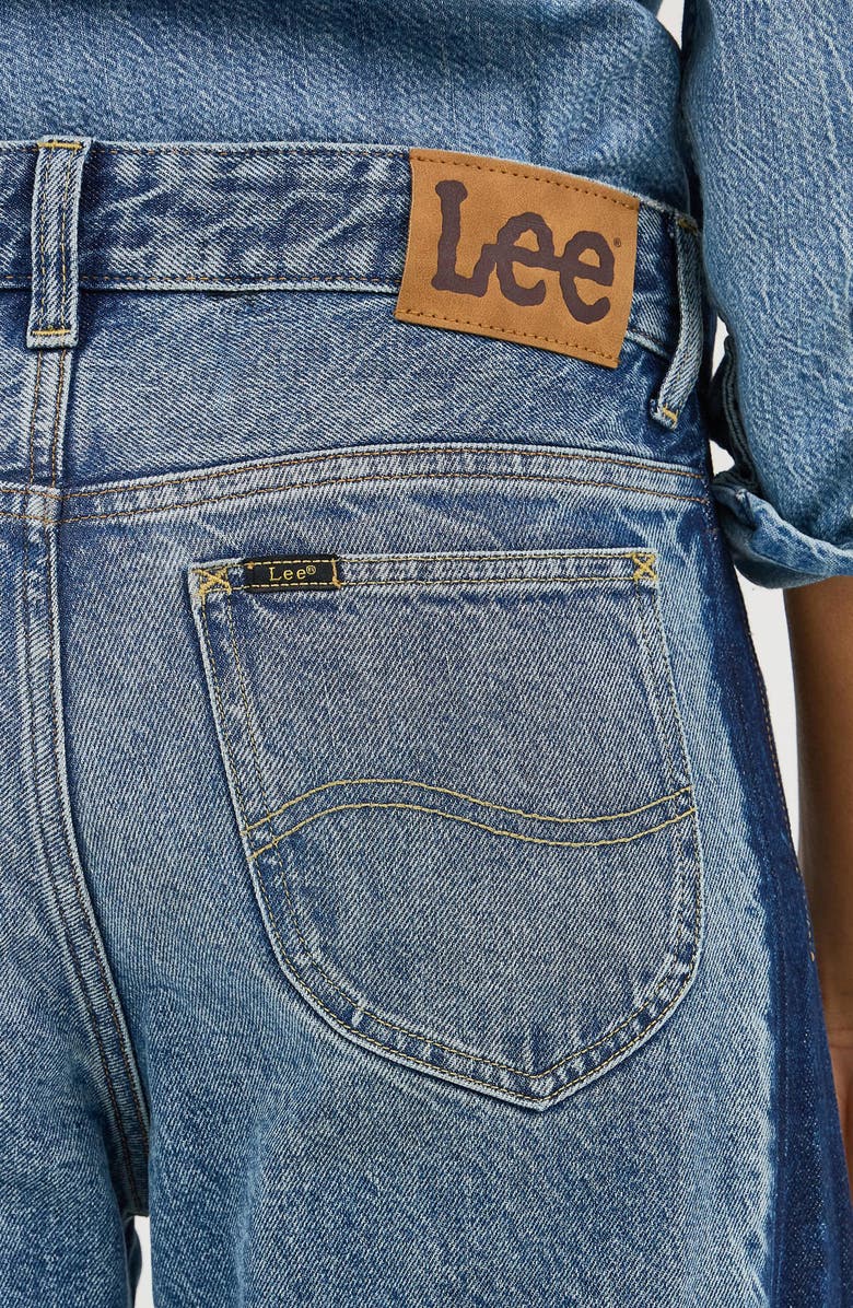 Lee Rider Low Slung Raw Hem Barrel Leg Jeans, Alternate, color, Blissful Blue