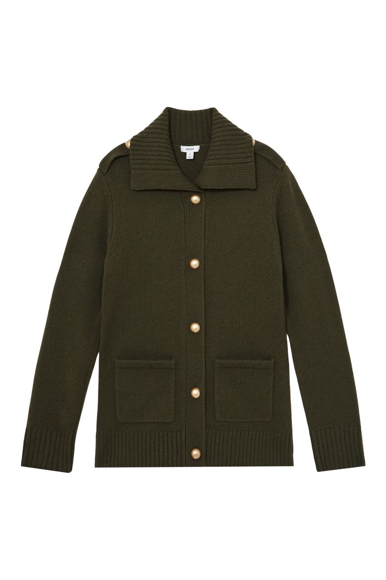 Cat Cardigan, Alternate, color, KHAKI GREEN