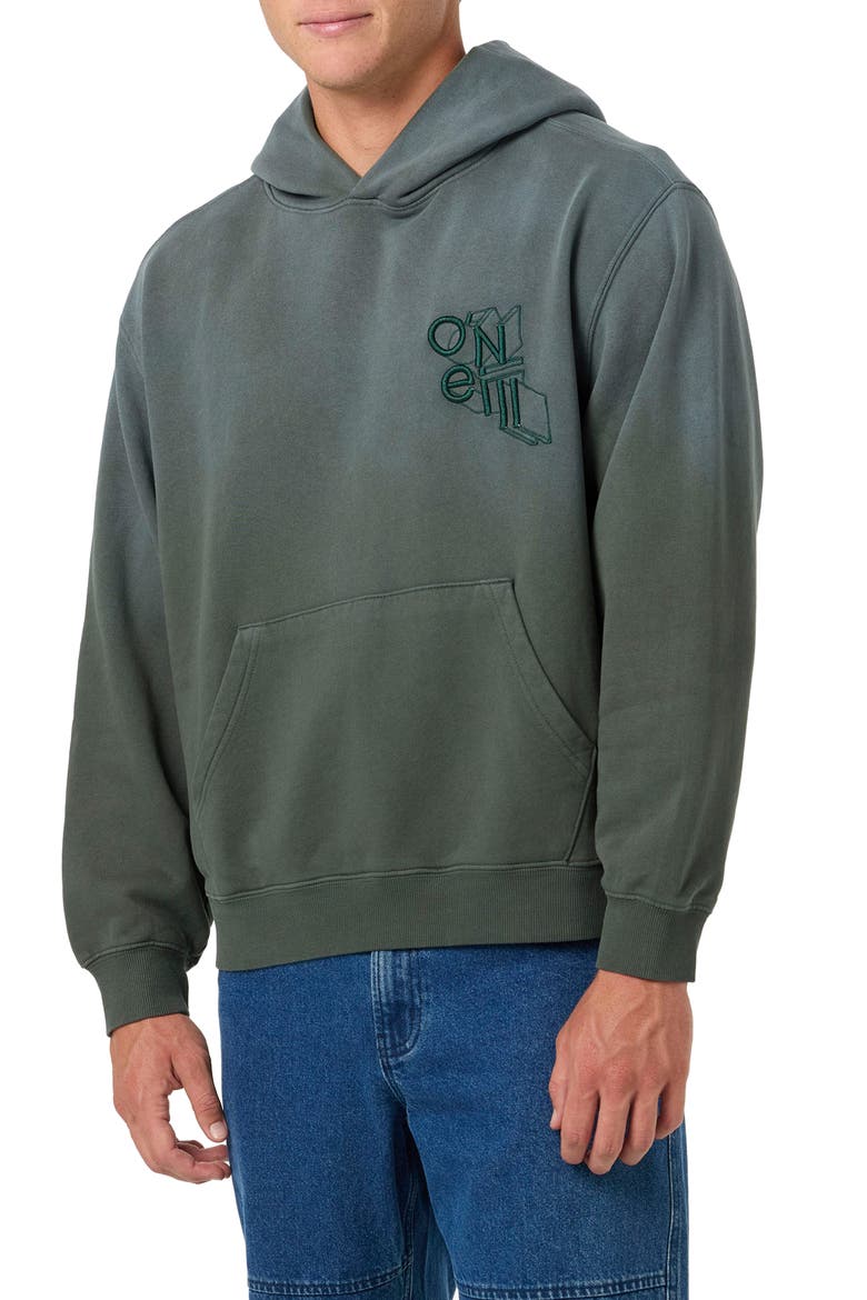OG Logo Ombré Box Hoodie, Alternate, color, HUNTER GREEN