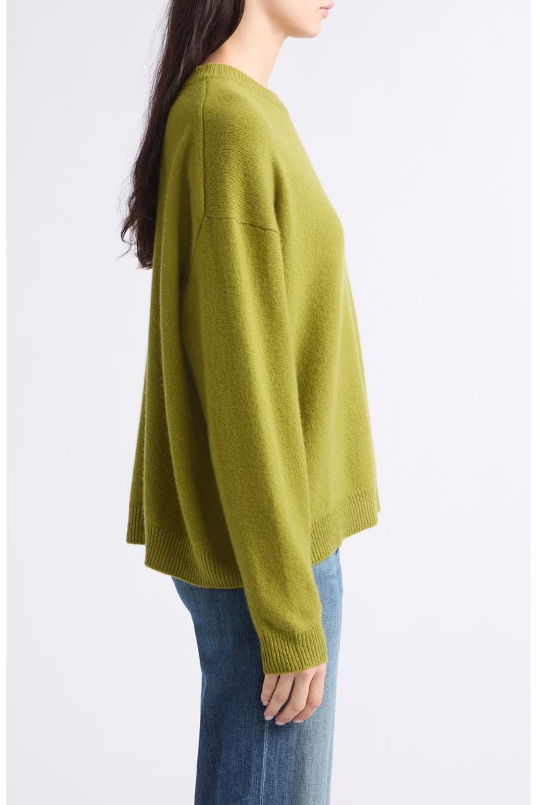 Serrano Relax Fit Cashmere Crewneck Sweater, Alternate, color, PEAR