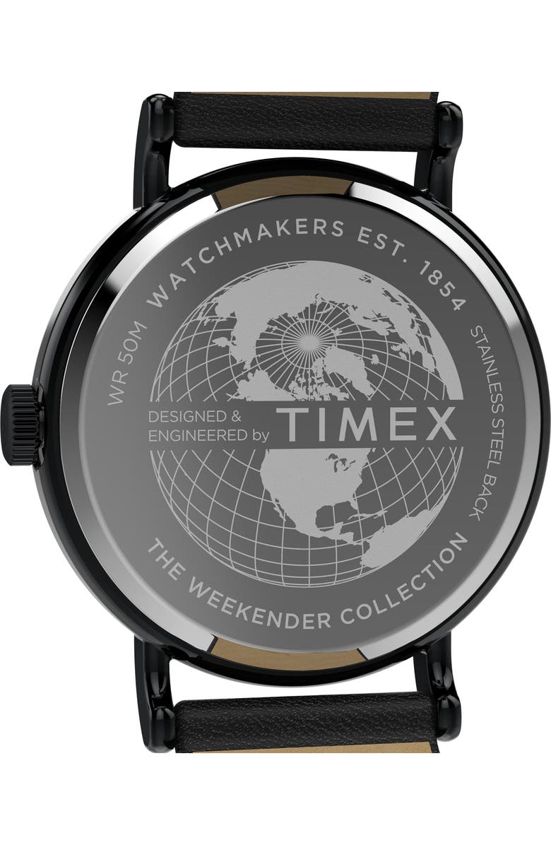 Timex<sup>®</sup> Day of the Dead Weekender Leather Strap, 40mm, Alternate, color,