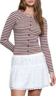 Blu Pepper Striped Cardigan