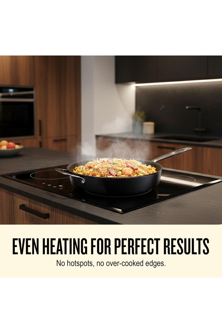 Maestro 4.5-qt Ceramic Coated Nonstick Stock Pot & 4-qt Ceramic Nonstick Saute Pan with Lid, Alternate, color, Black