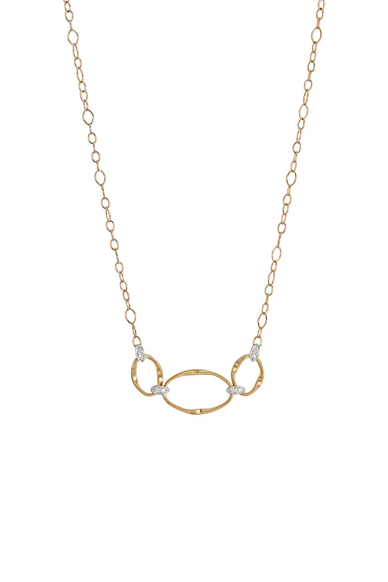 Marrakech Onde 18K Yellow Gold & Diamond Half Collar Necklace, Main, color, WHITE GOLD/ YELLOW GOD