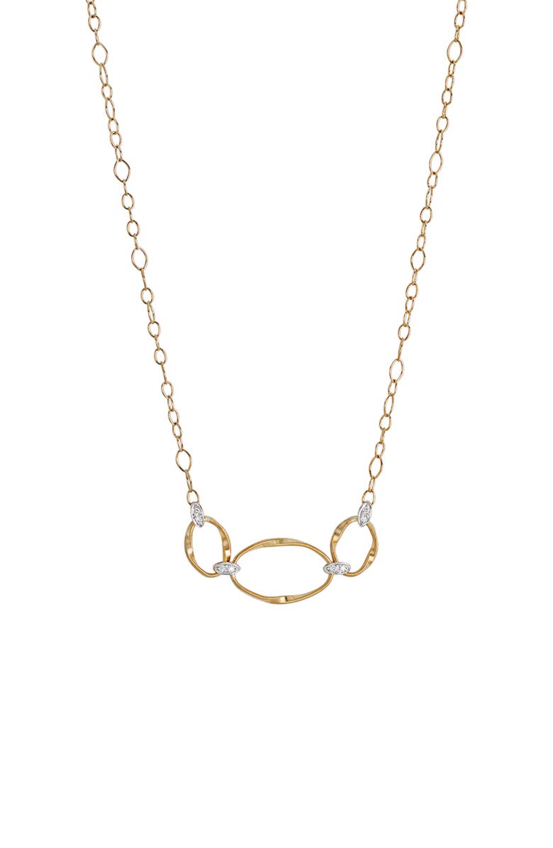 Marco Bicego Marrakech Onde 18K Yellow Gold & Diamond Half Collar Necklace, Main, color,
