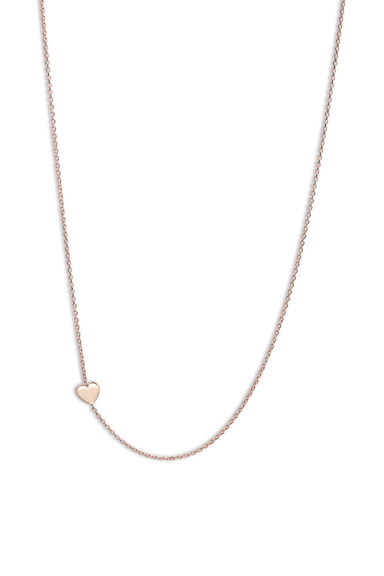 Heart Pendant Necklace, Main, color, ROSE GOLD