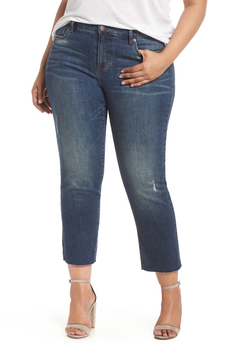Cara Cuffed Slim Straight Jeans, Main, color, GORDON