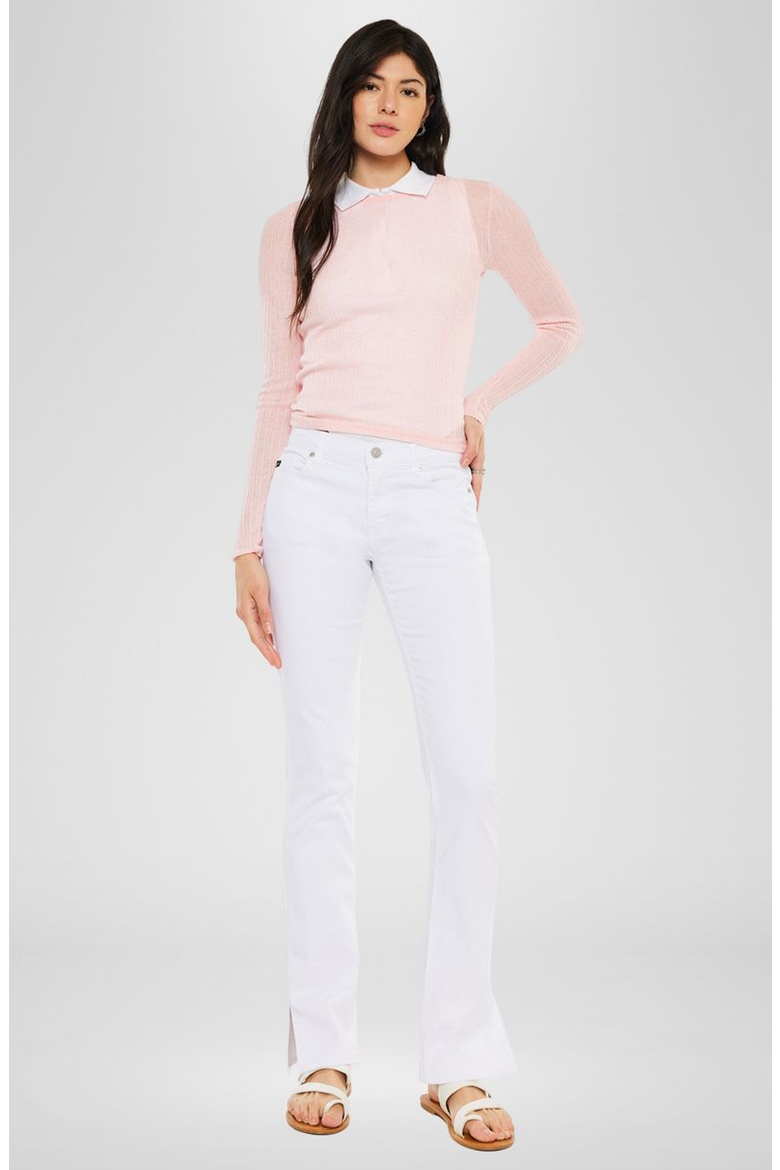 Mai Mid Rise Y2K Bootcut Jeans, Alternate, color, White