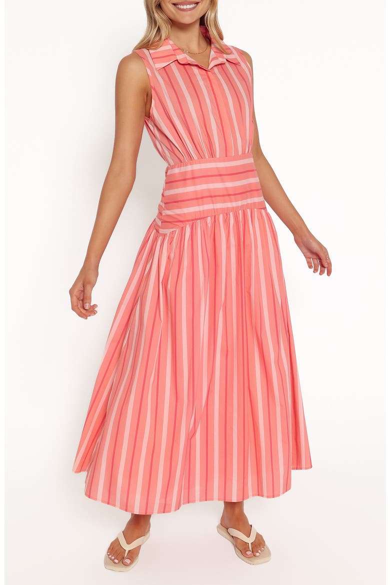 Myranda Striped Midi Dress, Main, color, PINK STRIPE