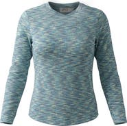 FYI Multi Rib Curved Hem Long Sleeve Top