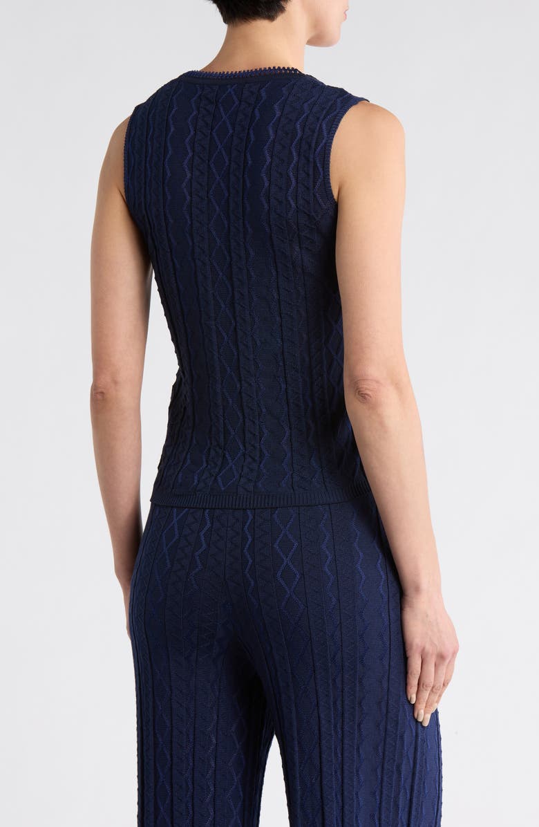 M Missoni Canotta Sleeveless Crop Sweater, Alternate, color, Navy Tones