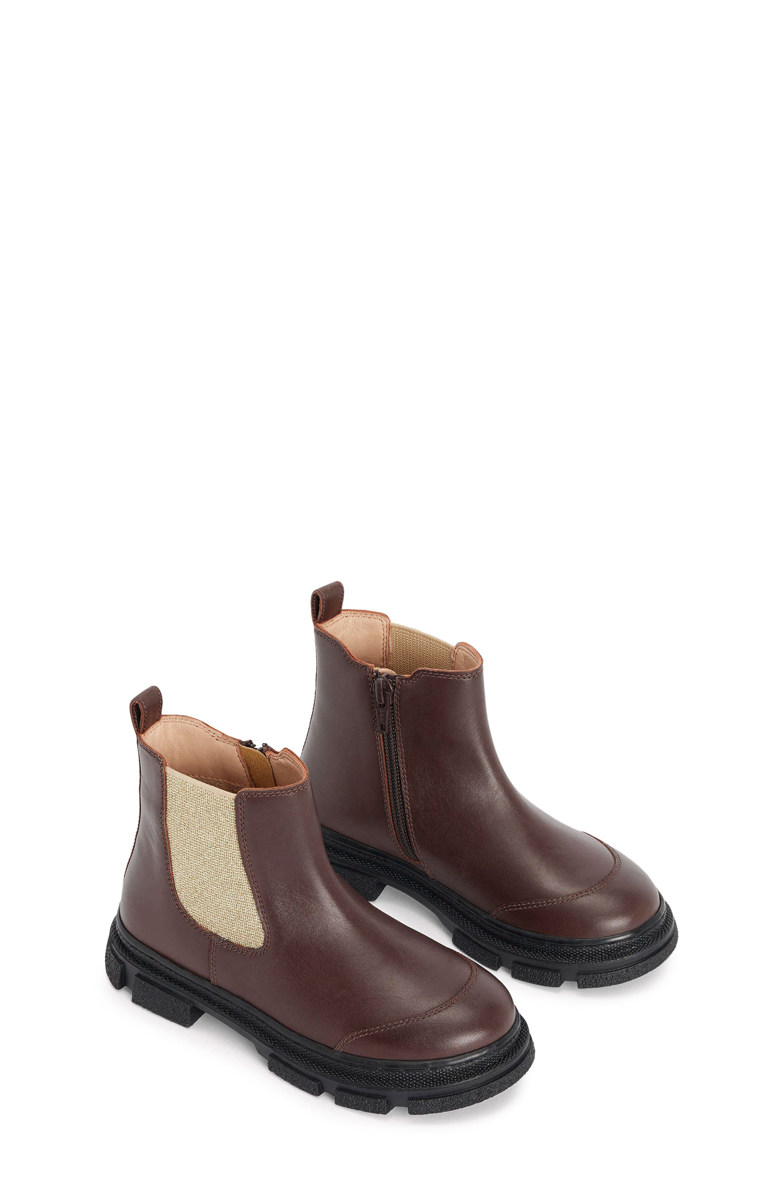 Kids' Chunky Chelsea Boot, Main, color, BROWN