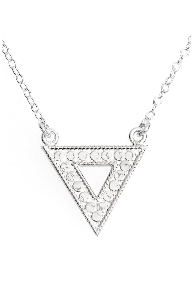 'Gili' Reversible Triangle Pendant Necklace, Alternate, color, GOLD/ SILVER