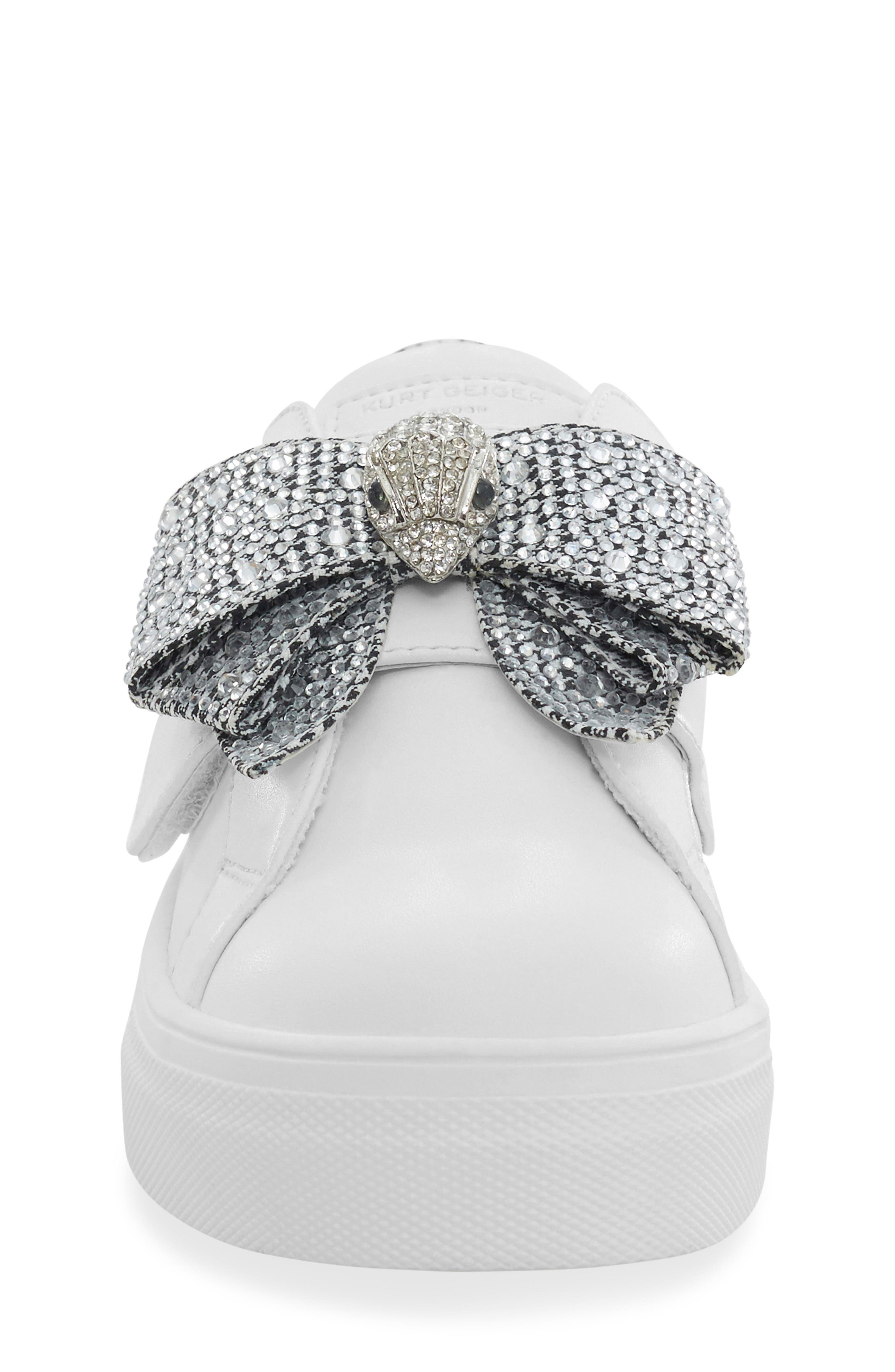 Kurt Geiger London Kids' Mini Laney Bow Sneaker, Alternate, color, White