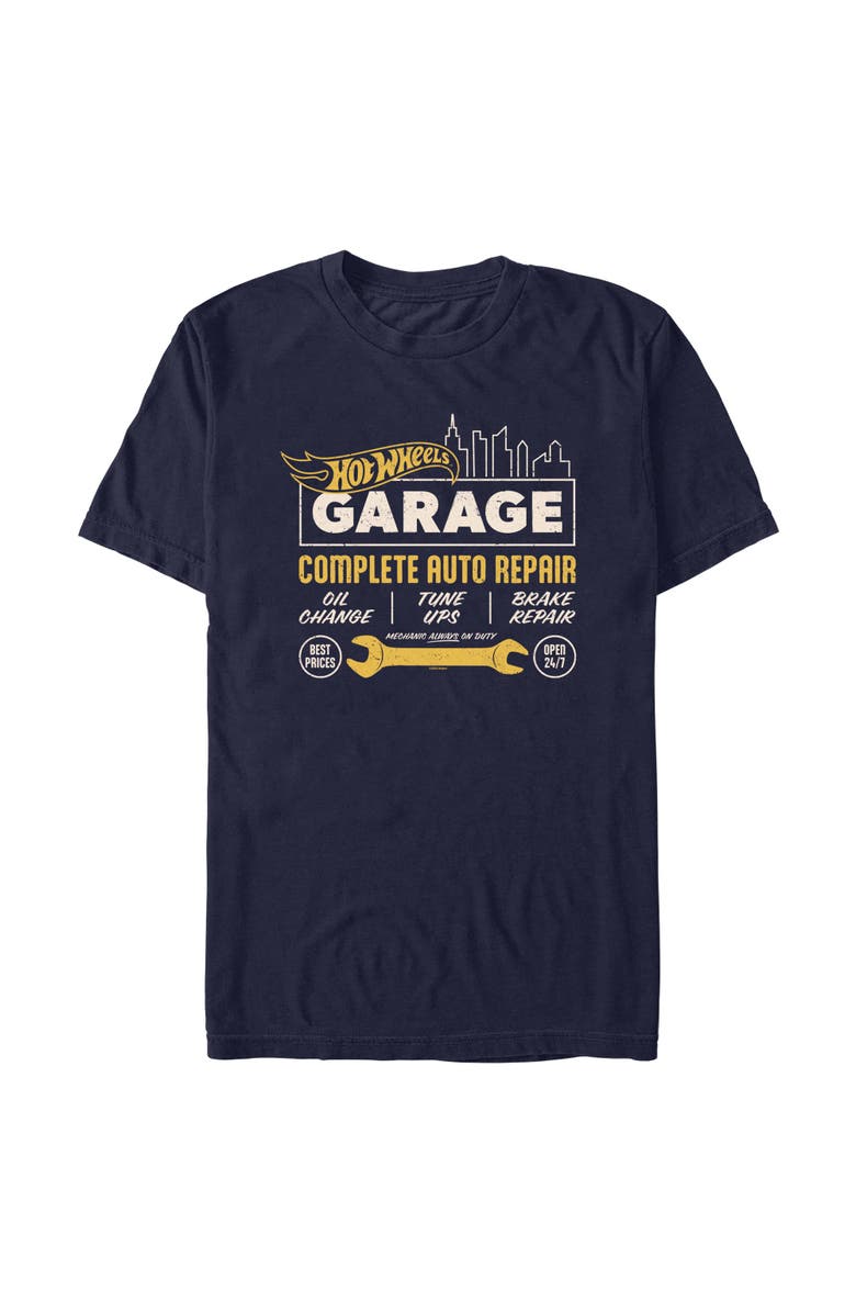 Hot Wheels Men's Hot Wheels Garage Complete Auto Repair  Graphic T-Shirt, Main, color, Navy Blue