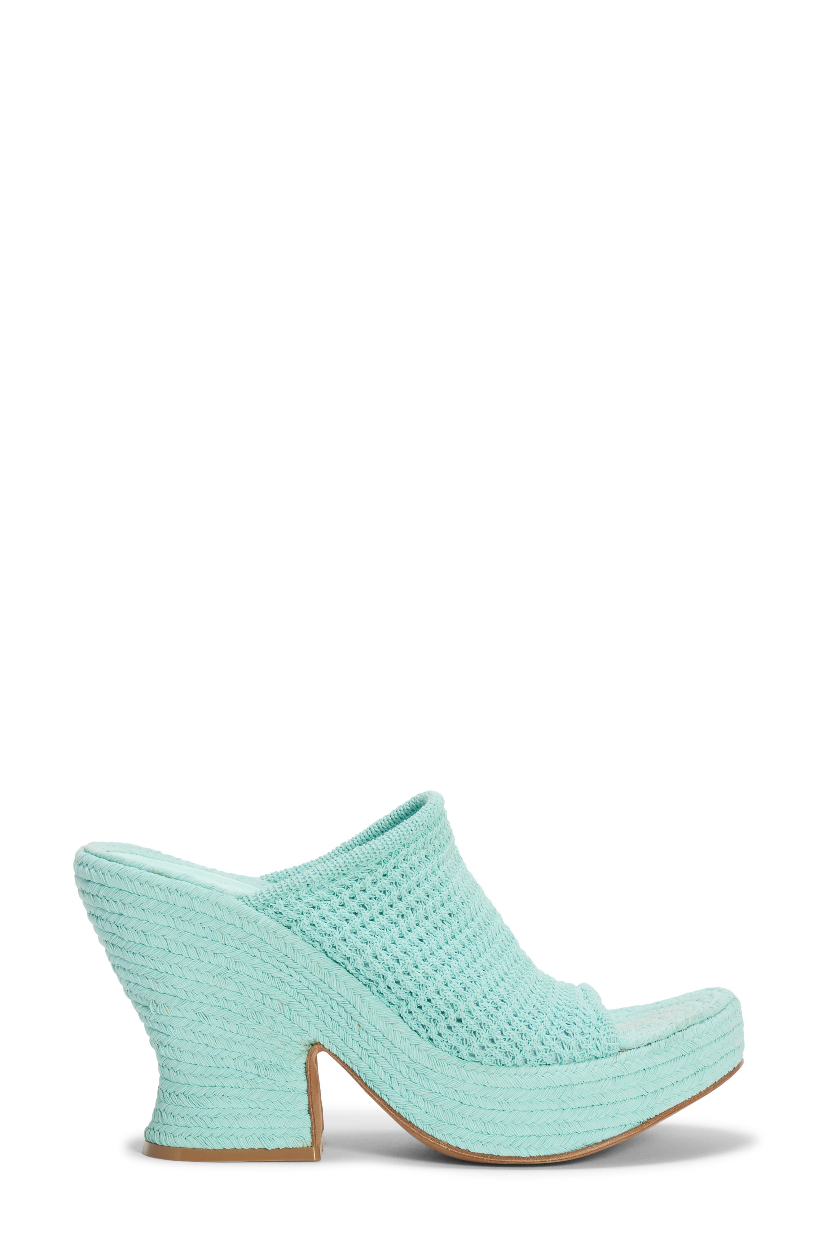 Crochet Platform Slide Sandal, Alternate, color, GLAZE
