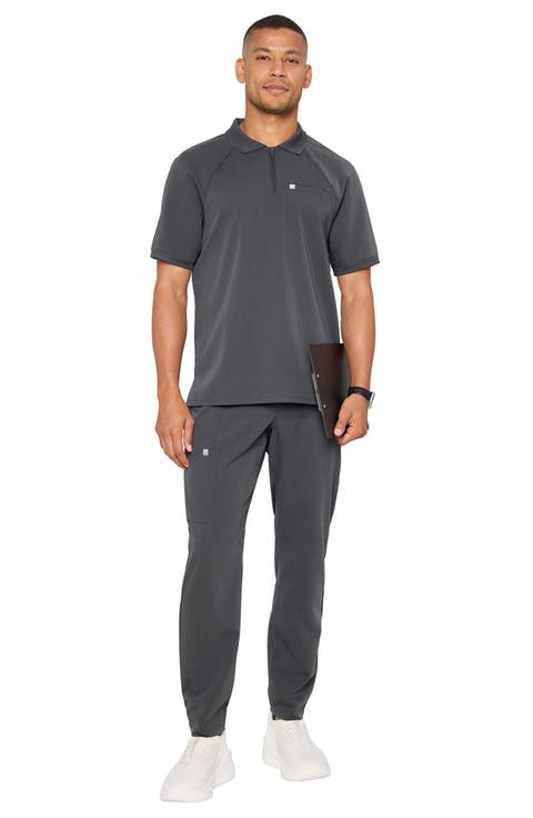 All-day Scrub Zip Polo