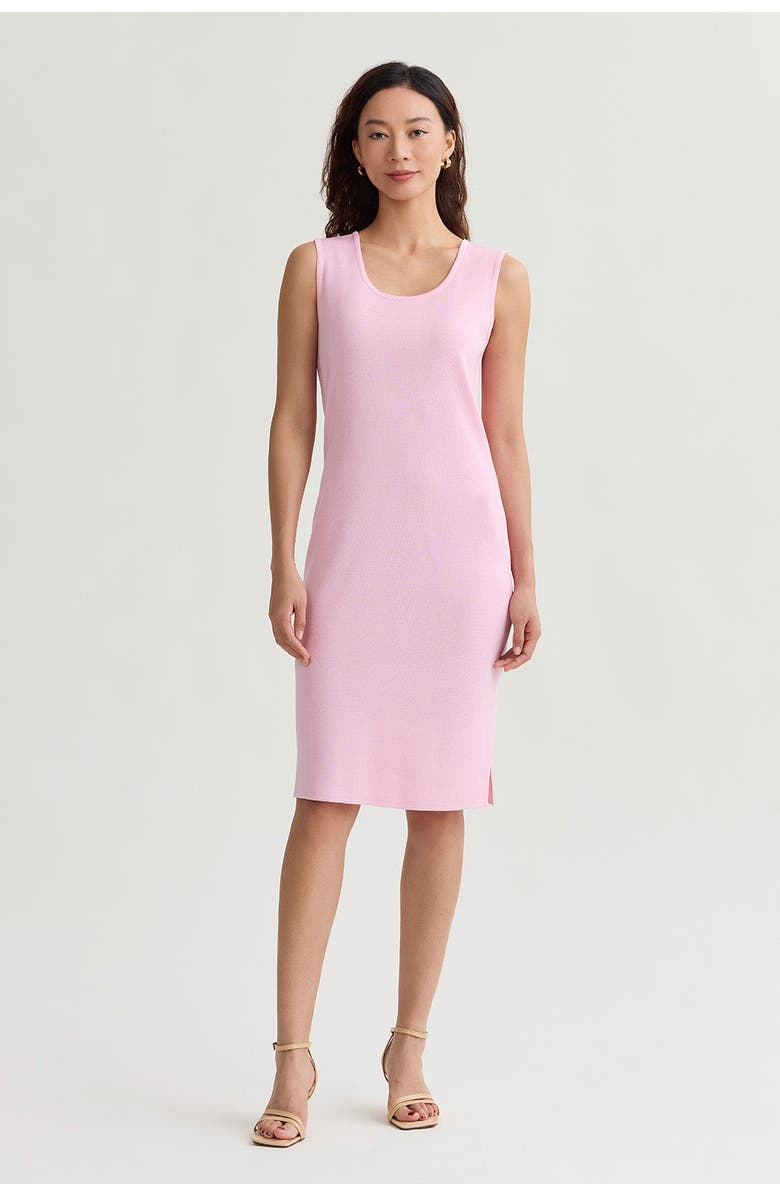 Ming Wang Sleeveless Sheath Knit Dress, Main, color, Perfect Pink