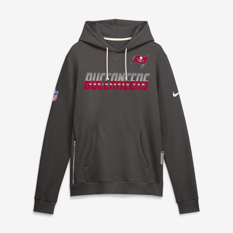 Men's Nike Pewter Tampa Bay Buccaneers Sideline Standard Issue Top Prospect Dri-FIT Hoodie
