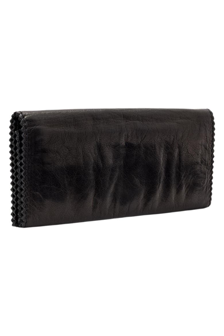 Siloh Continental Leather Wallet, Alternate, color, BLACK