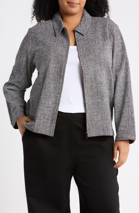 Classic Collar Zip-Up Jacket