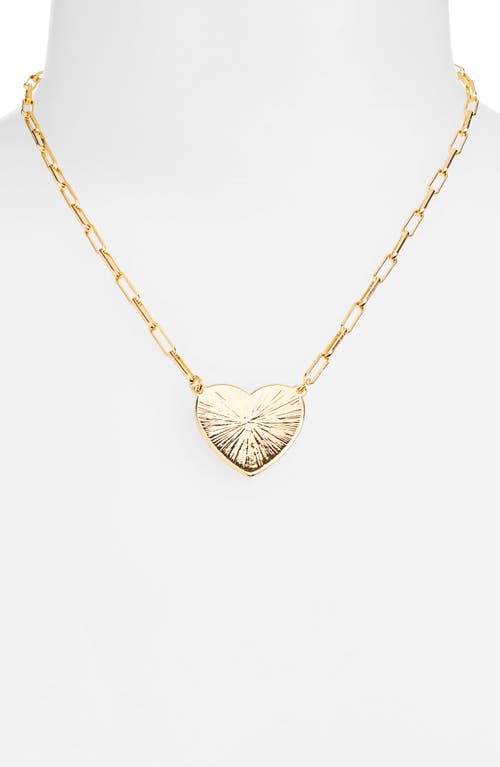 Nordstrom Heart Pendant Paper Clip Chain Necklace