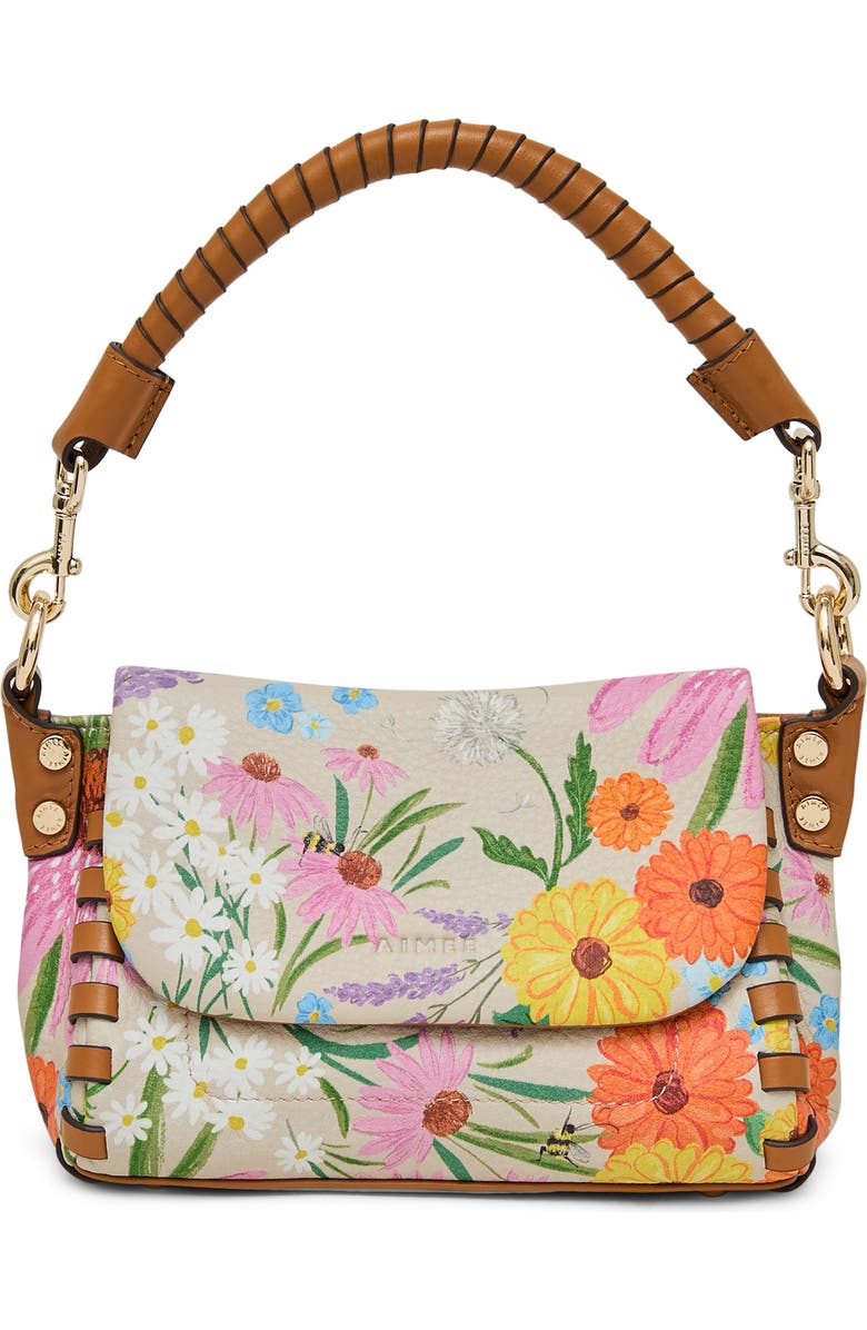 AIMEE Mini Zen Leather Crossbody Bag, Main, color, Serenity Flora