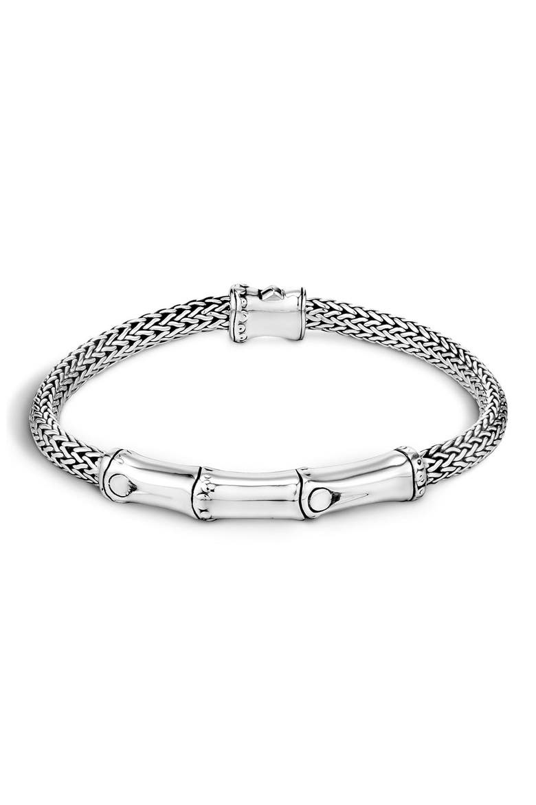Bamboo 4mm Bracelet, Main, color, SILVER