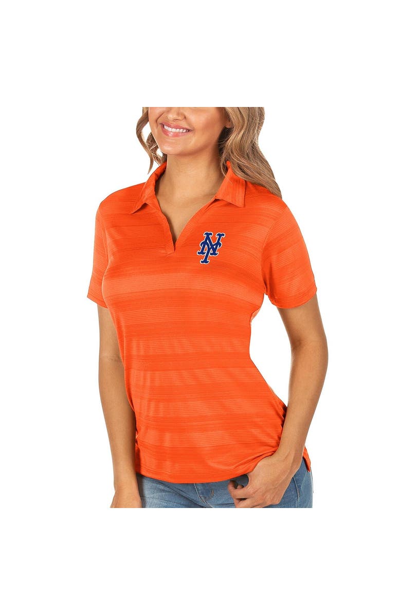 ANTIGUA Women's Antigua Orange New York Mets Compass Polo, Main, color, 