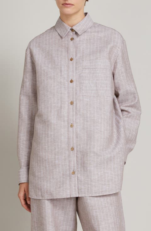 Ululo Linen Blend Oversize Shirt