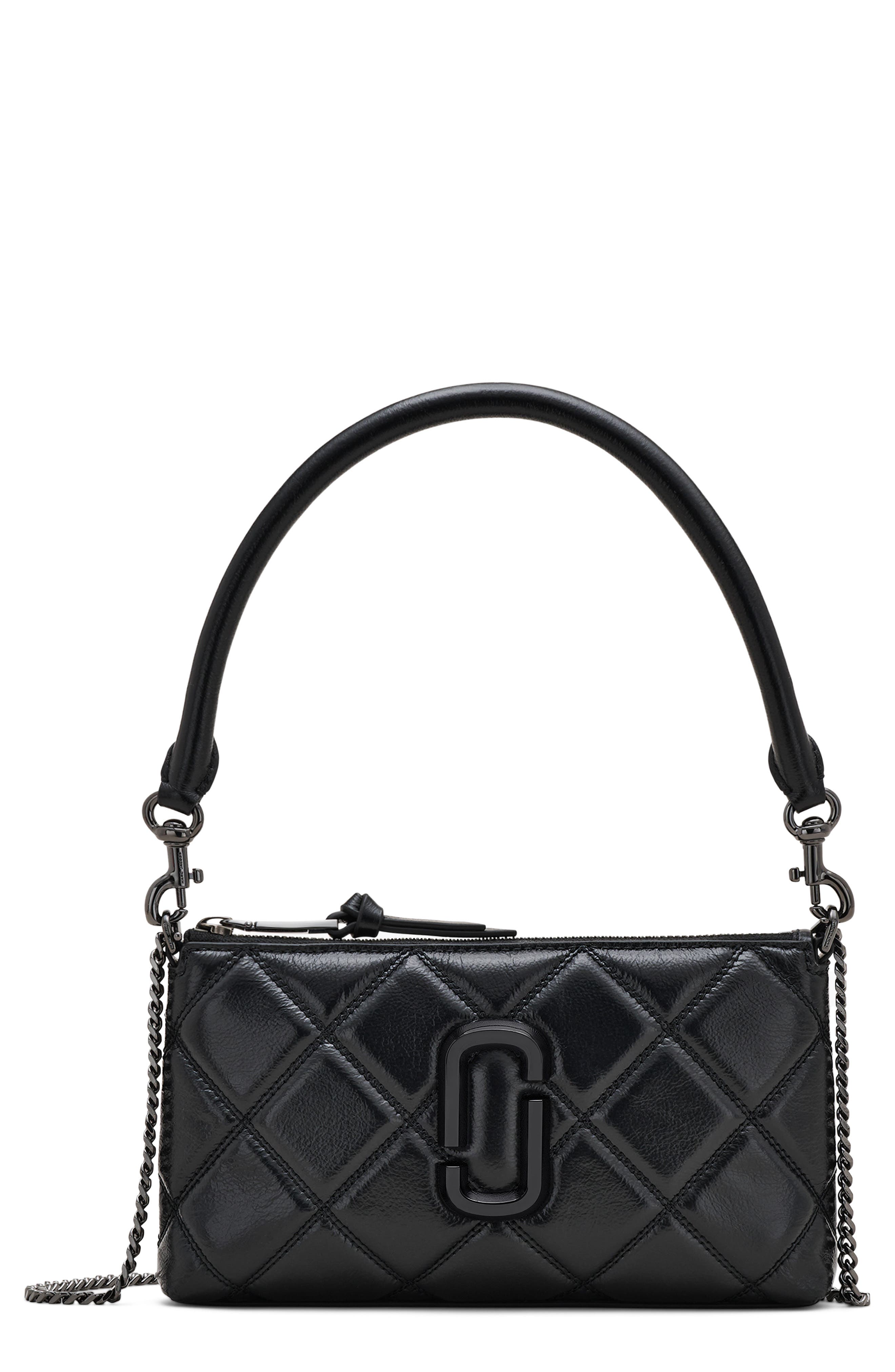 Marc Jacobs The Quilted Snapshot Pochette Bag, Main, color, Black