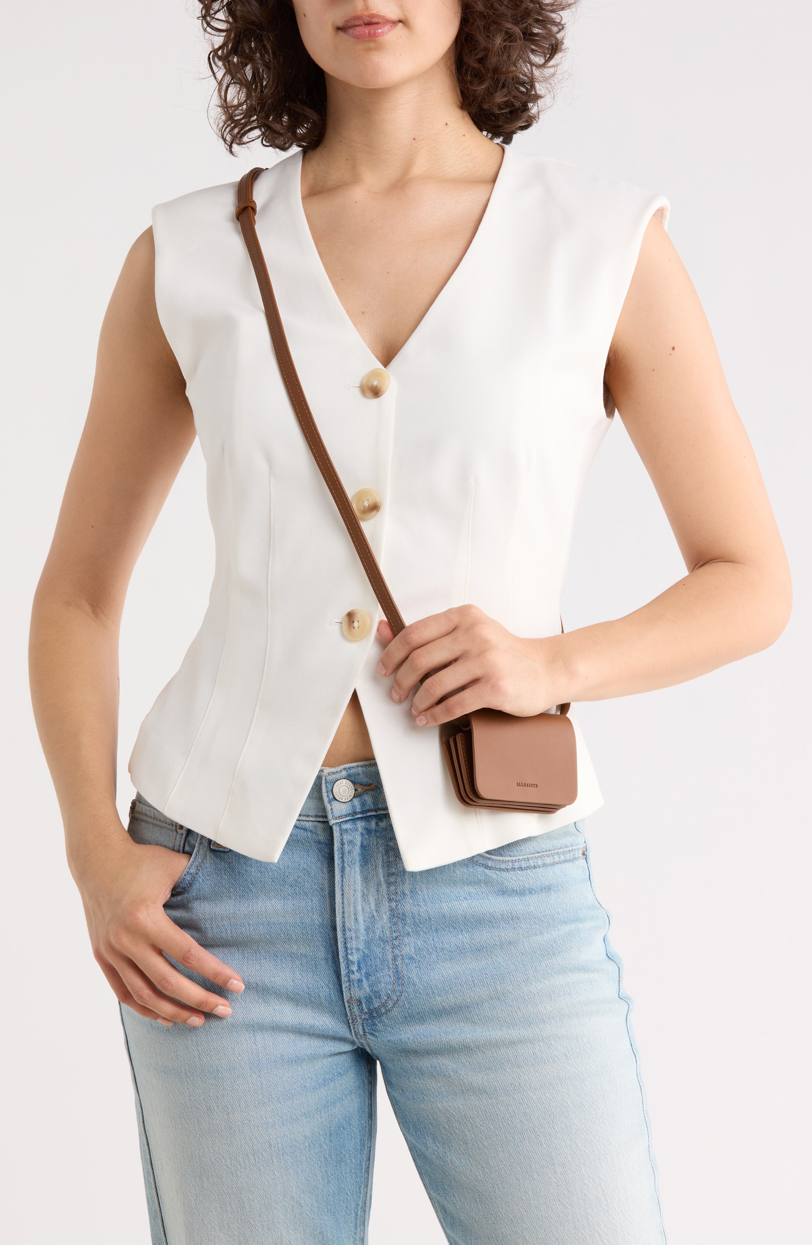 Honore Leather Crossbody Bag, Alternate, color, SEPIA BROWN