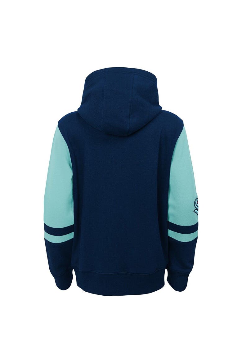 Toddler Deep Sea Blue Seattle Kraken Face-Off Full-Zip Hoodie, Alternate, color, Navy