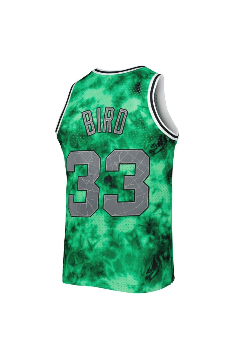 Mitchell & Ness Men's Mitchell & Ness Larry Bird Kelly Green Boston Celtics 1985/86 Galaxy Swingman Jersey, Alternate, color,