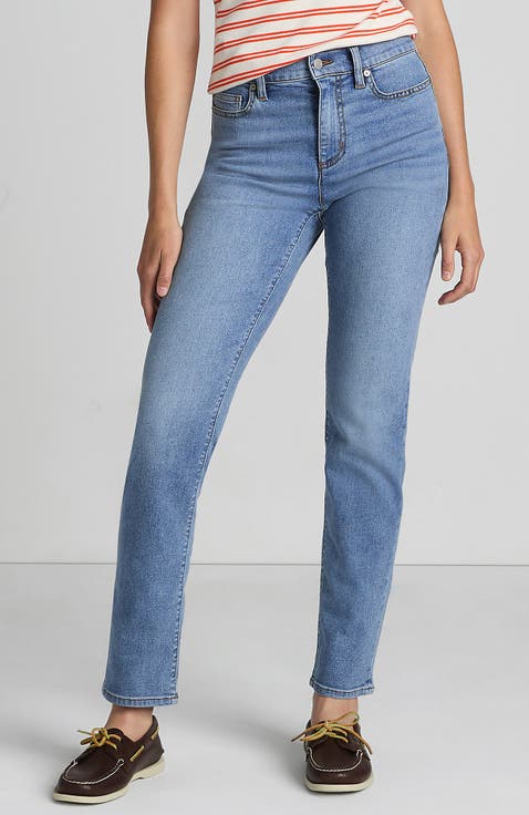 Recover High Rise Straight Leg Blue Jeans