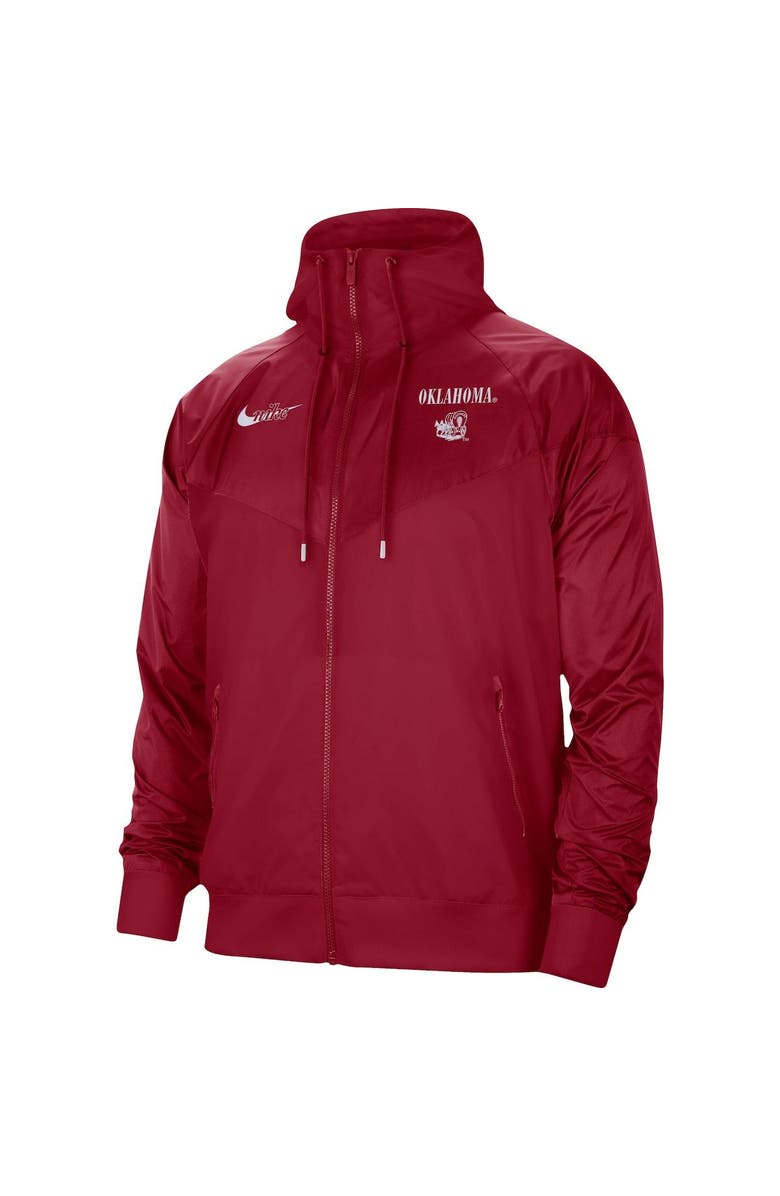 Nike Men's Nike Crimson Oklahoma Sooners Windrunner Raglan Full-Zip Jacket, Alternate, color, 
