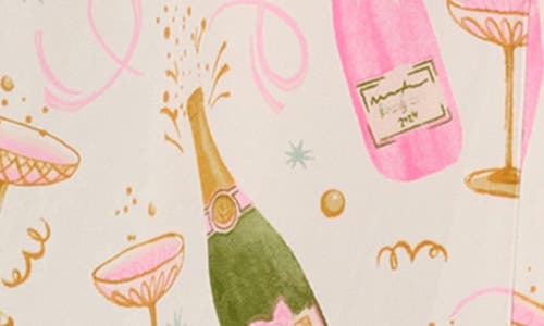 Room Service Pjs Champagne Three-quarter Sleeve Robe In Pink