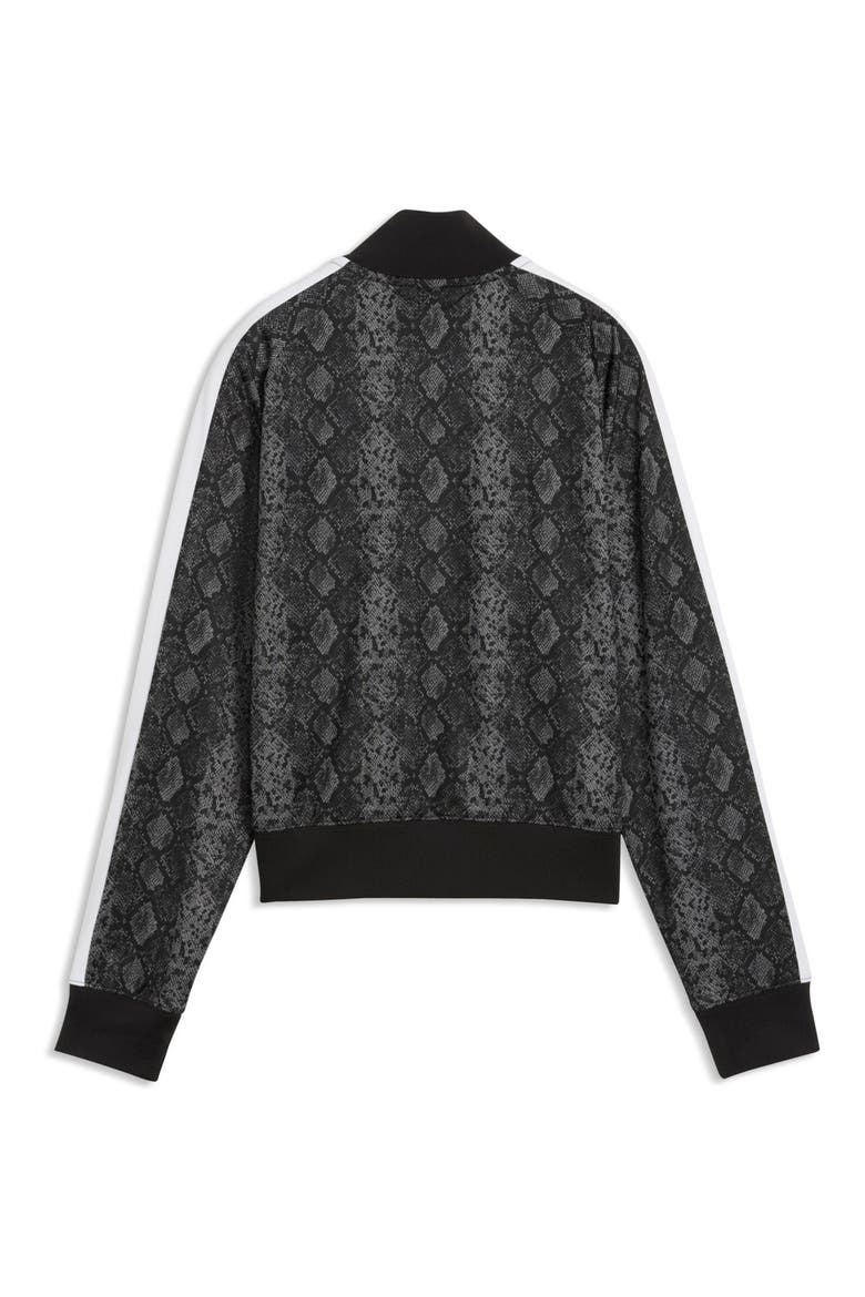 T7 Snake Print Track Jacket, Alternate, color, PUMA BLACK