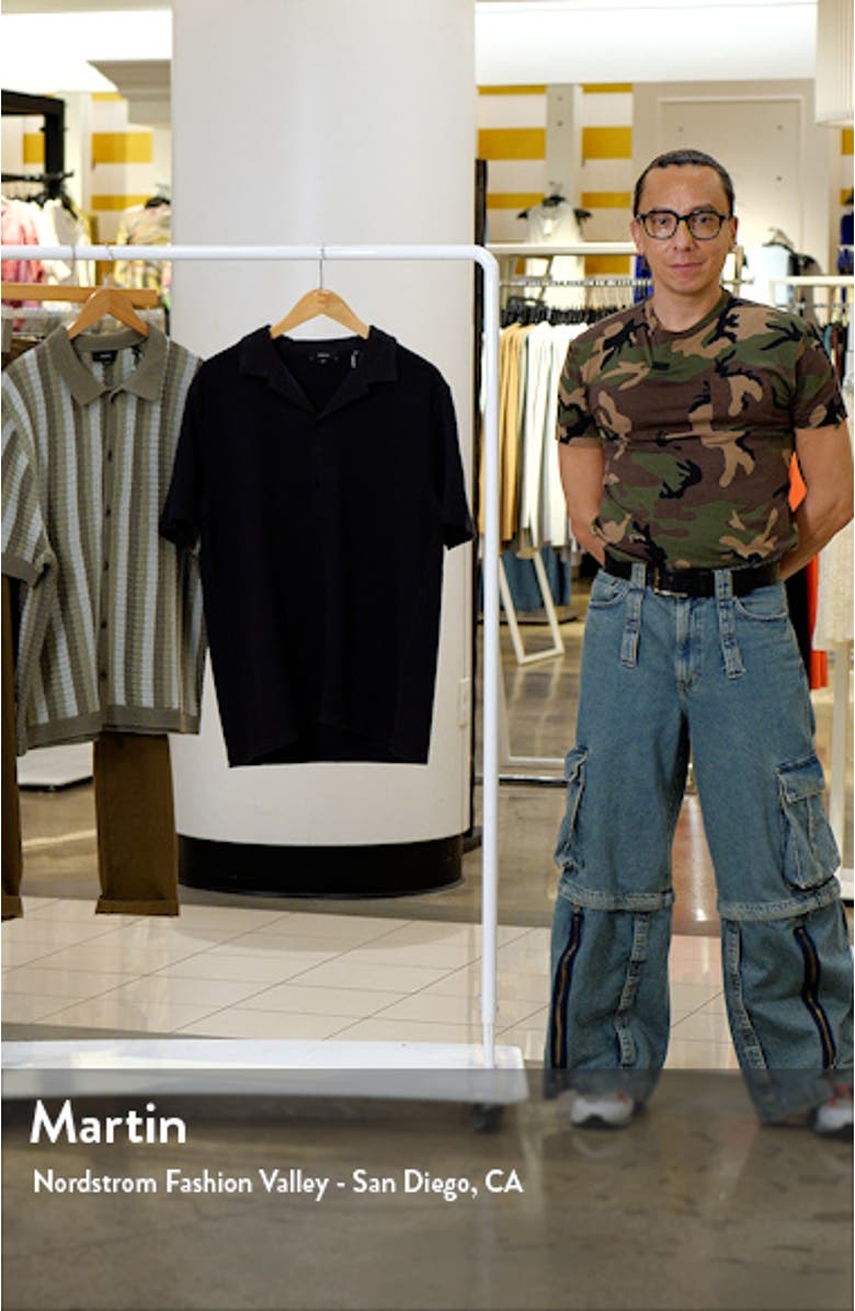 Bouclé Knit Short Sleeve Camp Shirt, sales video thumbnail