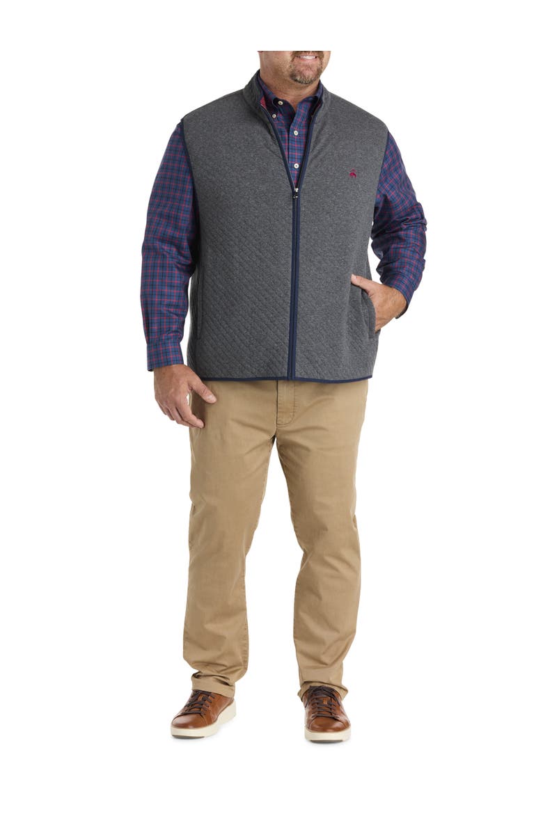 Big & Tall Non-Iron Windowpane Sport Shirt, Alternate, color, BLUE RED