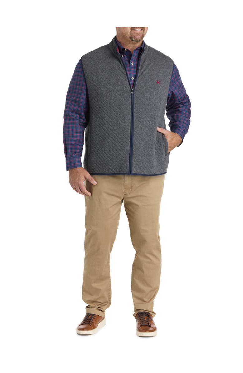 Brooks Brothers Big & Tall Non-Iron Windowpane Sport Shirt, Alternate, color, Blue Red