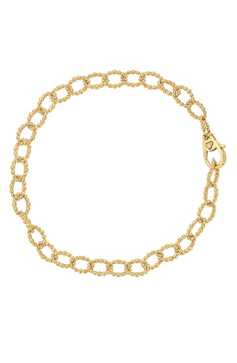 Caviar 18K Gold Link Bracelet