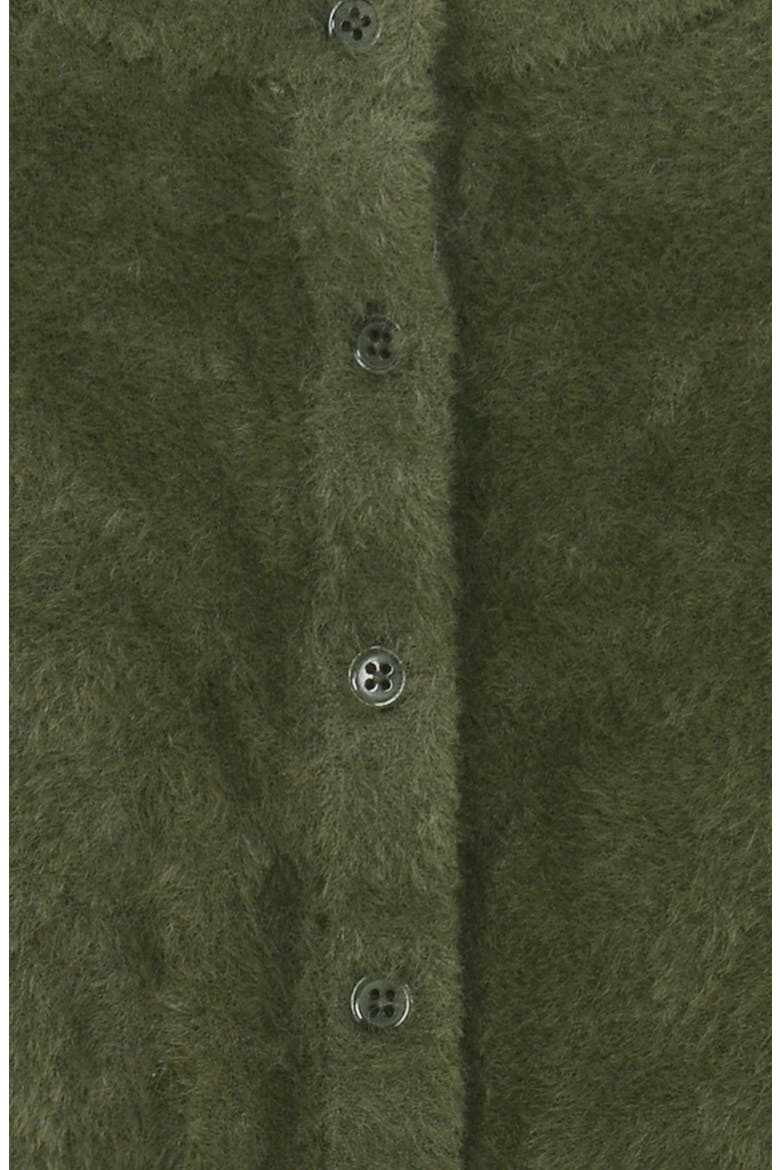 Gene Chenille Crop Cardigan, Alternate, color, KHAKI