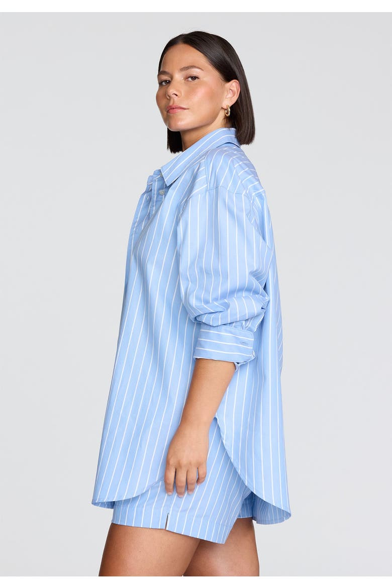 The Oversized Shirt, Alternate, color, OCEAN STRIPE
