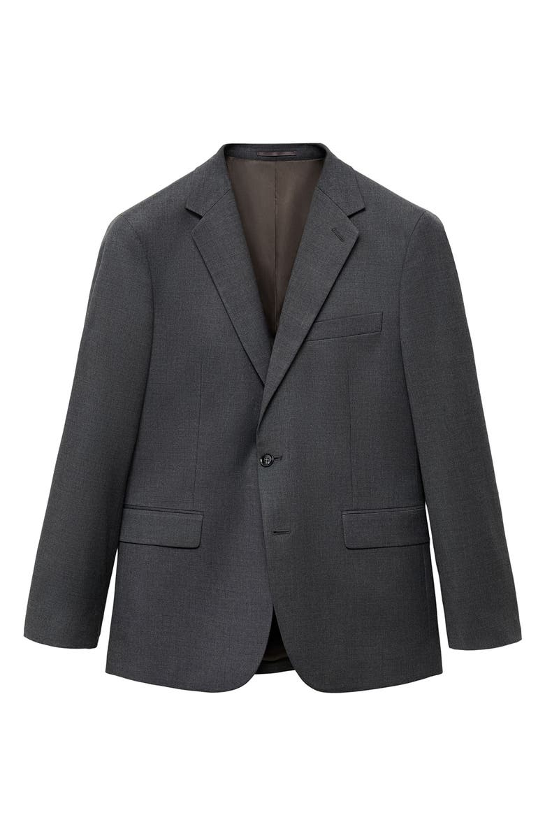 MANGO Slim Fit Suit Blazer, Main, color, Grey