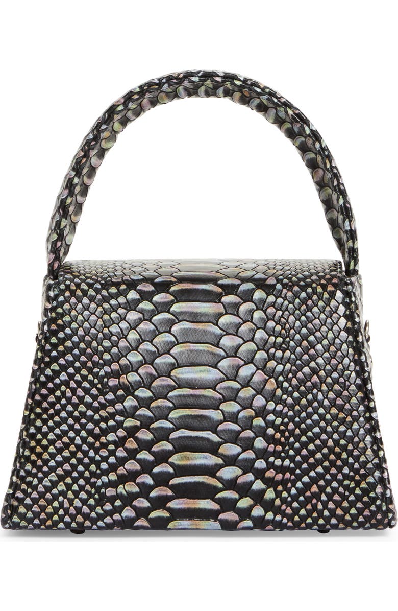 Anima Iris Zaria Croc Embossed Leather Top Handle Bag, Alternate, color,