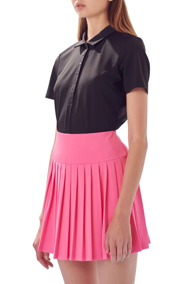 Stretch Polo, Alternate, color, BLACK