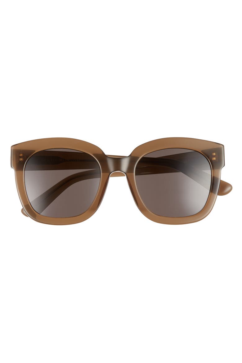 Matti 51mm Rounded Sunglasses, Alternate, color, KHAKI