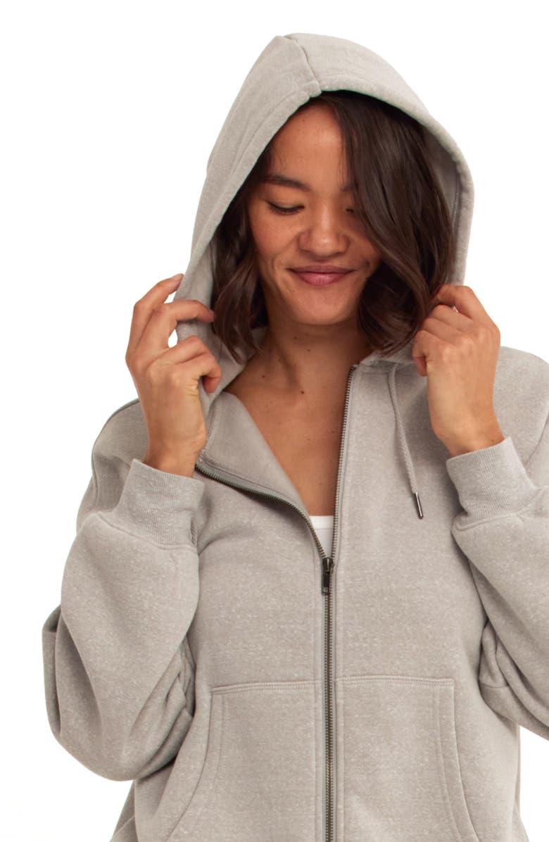 Threads 4 Thought Corissa Oversize Fleece Hoodie, Alternate, color, Light Heather Grey